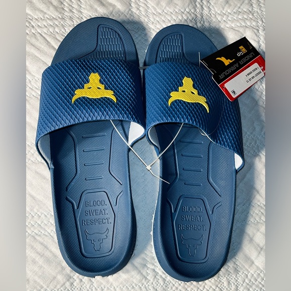 Under Armour ‘Project Rock’ SL 2.0 Slides Men’s Size 13 400 BLU - Picture 13 of 13